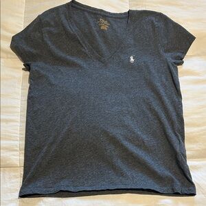 Polo by Ralph Lauren Women’s Charcoal V-Neck Tee